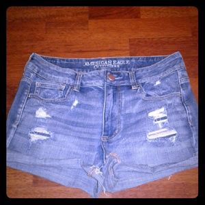 American Eagle Hi-Rise Shortie Shorts